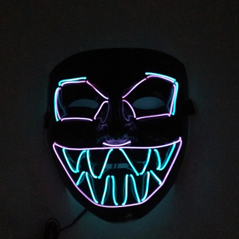 

1PC Creative Luminous Mask Halloween Party Masque Masquerade Masks Neon Maske Light Glow In The Dark Cosplay Props Accessories