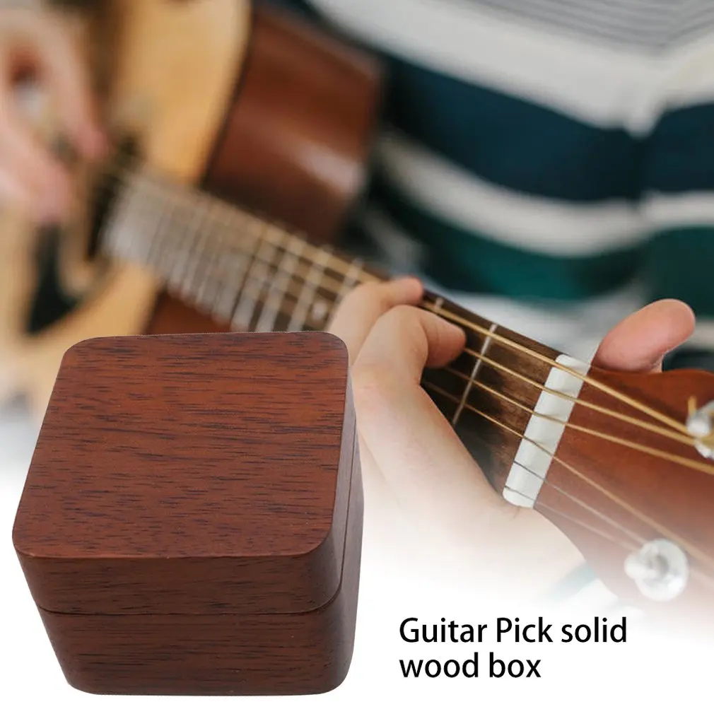 Гитарный ящик деревянный гитарный медиатор коробка для хранения для медиатора s чехол инструмент для ухода за гитарой медиатор s подарок аксессуары для гитары