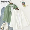 Streamgirl-camisa de pana Vintage para mujer, camisa básica holgada con botones de pana, amarilla, primavera y otoño ► Foto 3/6