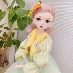 BJD – poupée articulée sphérique surdimensionnée 60CM, jouet 3D, yeux noirs, longue perruque ordinaire, peau nue, mode, maquillage, bricolage, cadeau pour fille 