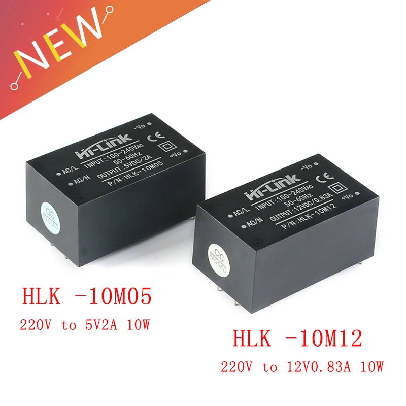 

AC-DC isolated switching power supply module 220v 5V/ 10W 2A step down power supply module AC DC converter HLK-10M05 HLK-10M12