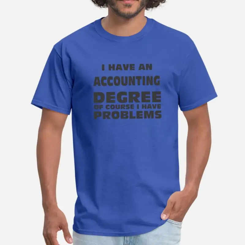 Printing Accounting Degree Tshirt For Mens Cotton O-Neck Hilarious Short-Sleeve Clothing Pop Top Tee | Мужская одежда