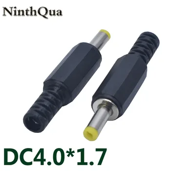 

NinthQua 10 pcs DIY 4.0 mm x 1.7 mm DC Power Plug Female wire cable solder Connector Adapter barrel length 10.5 mm