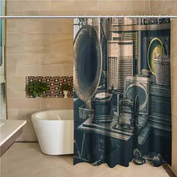 

Antique Odorless Waterproof Shower Curtain Antique Store Inventory Old Gramophone Sewing Machine Other Early Twenty Century