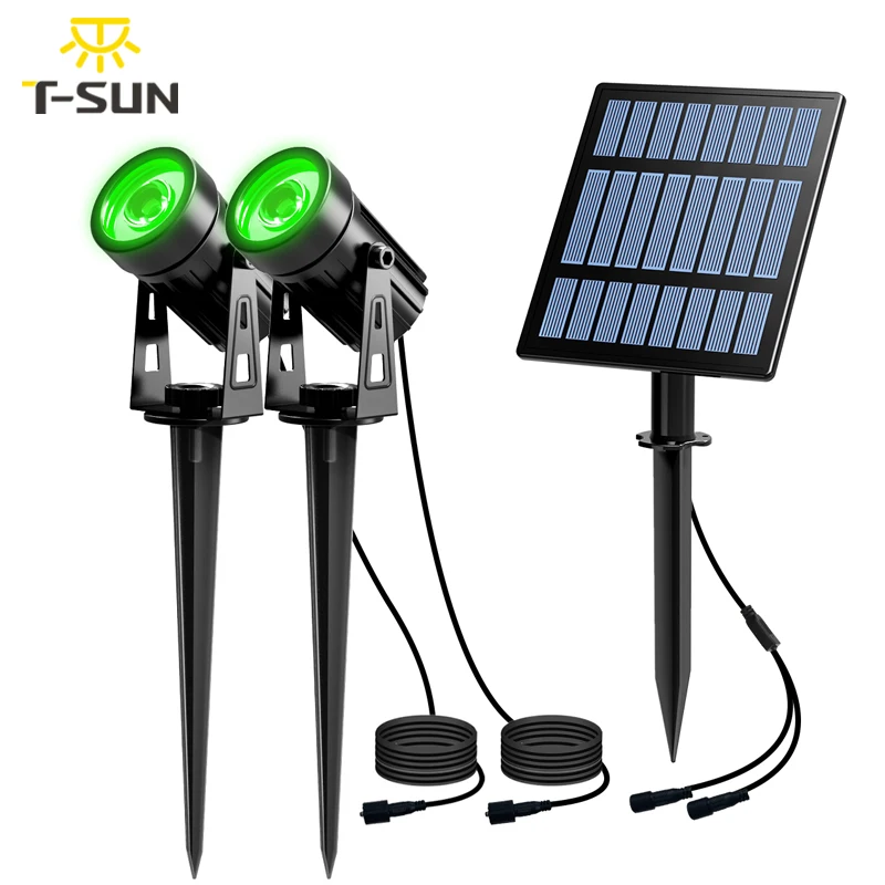 Adjustable Solar Panel for Land eTopLighting 3LED Solar Garden Spotlight 4 Pack 