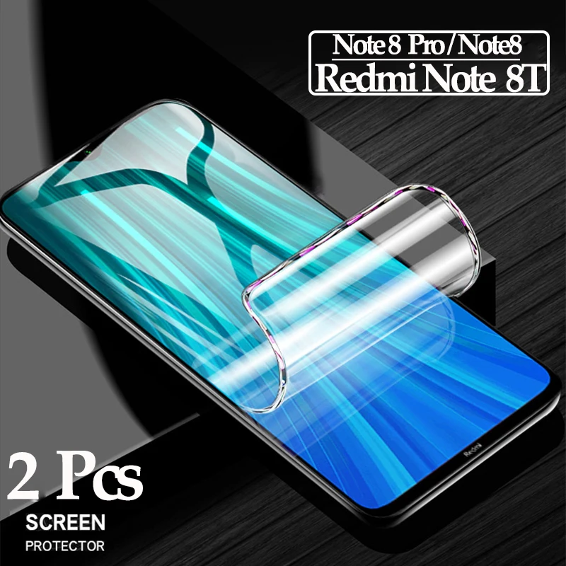 2 шт прозрачное стекло для xiaomi redmi note 8 T Гидрогелевая пленка Защитная экрана Pro