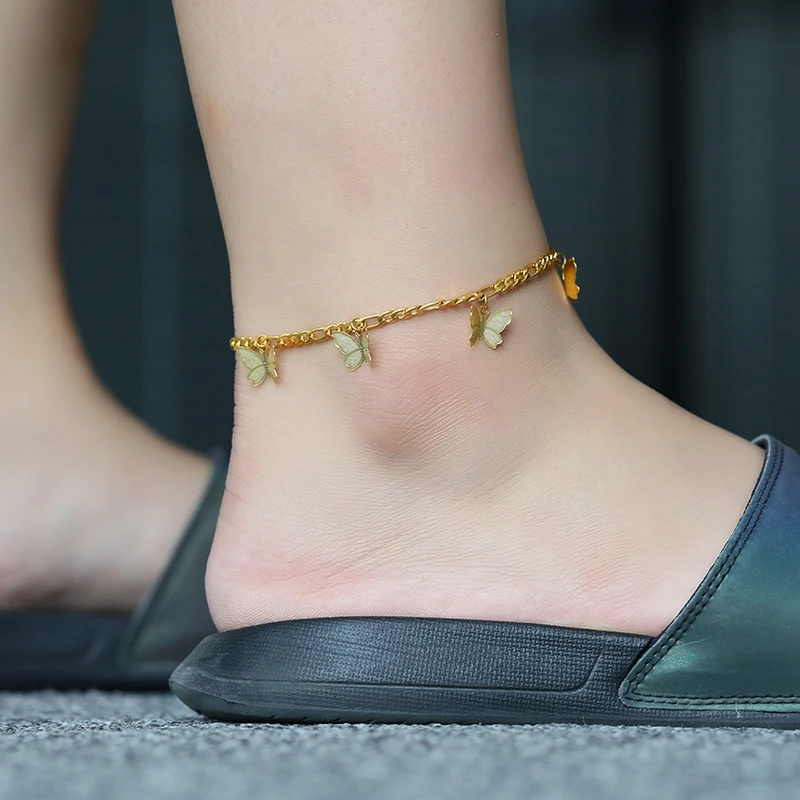 

Fashion Star Butterfly Anklets for Women 2020 Bohemian Beach Anklet Gold Silver Color Chain Ankle Bracelet on Leg Foot Jewelry