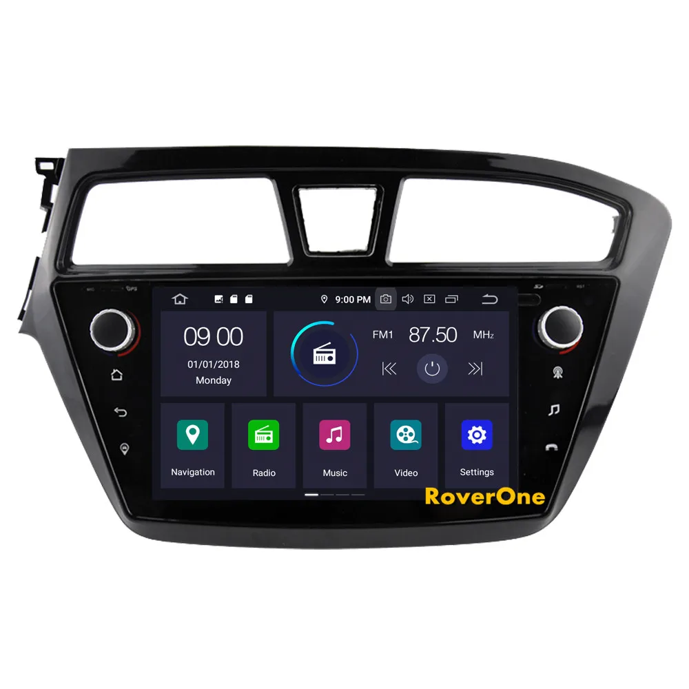 Best RoverOne Car Multimedia Player For Hyundai I20 2015 2016 2017 2018 Android 9.0 Radio GPS Navigation Bluetooth PhoneLink 12