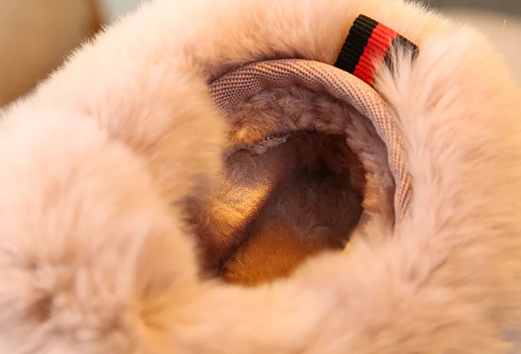 Winter New Kids Fur Snow Boots Baby Girls Ankle Boots Children Pink Brand Shoes Boys Casual Warm Boots Toddler Fashion Shoes