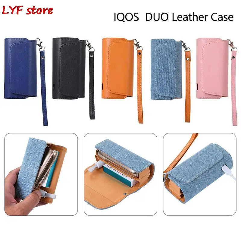 Flip Double Book Cover for Iqos 3.0 Duo Pouch Bag Holder Wallet Leather Case Accessories