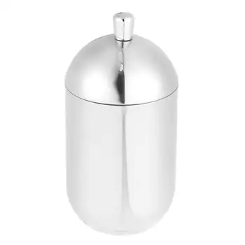 

1PC Desktop Stainless Steel Practical with Lid High Quality Container Storage Box for Cotton Swab Cosmetics Tea Coffee