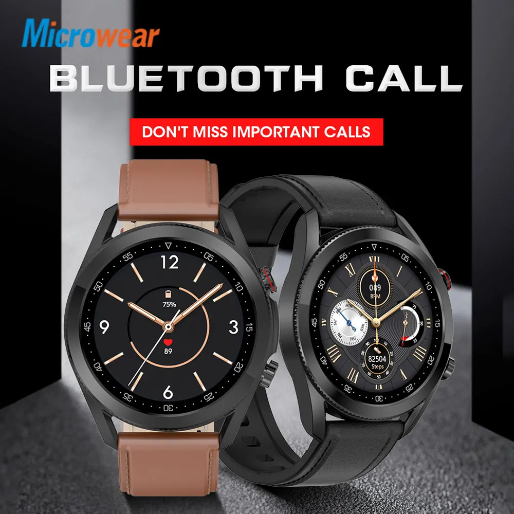 Смарт часы Microwear L19 с IP68 водонепроницаемые Bluetooth ЭКГ пульс 1 28 дюйма фитнес трекер VS
