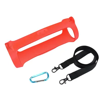 

Hook Storage Protective Case Shoulder Strap Portable Anti-lost With Carabiner Bluetooth Speaker Pouch Silicone For JBL Charge 4