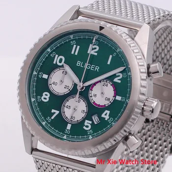 

Bliger 45mm Quartz Watch Chronograph Date Function 24 Hours Luxury Brand Fashion Sport Waterproof Men Watch