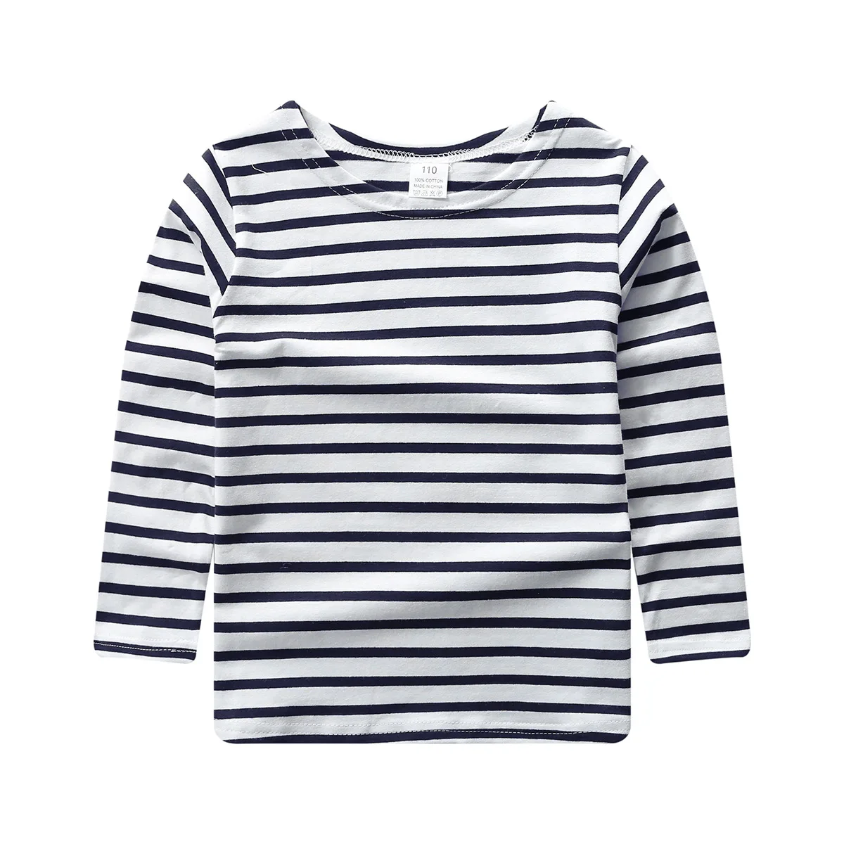 Children Striped Tops Long Sleeve O-neck T-shirt Kids Girls Boys Fashion Tees Christmas Shirt Thanksgiving Autumn Tees
