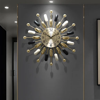 

Luxury Creative Wall Clock Nordic Large Simple Large Digital Metal Modern Living Room Wall Clock Duvar Saati Home Decor DB60WC