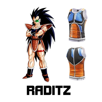

New anime cosplay costume Unisex Summer New Youth Anime Dragon Ball Raditz 3D Printed Shoulder Sports Fitness Muscle Vest