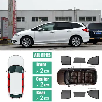 

For Honda Jade 2013-2018 6Pcs Windows Sunshade UV Ray Protector Mesh Block Privacy Visor