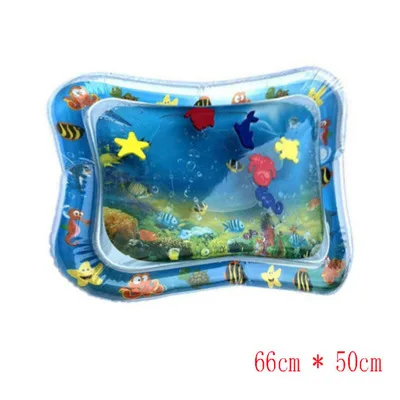 Inflatable Infant Patted Pad Foldable Baby Water Play Mat PVC Kids Tummy Time Playmats Funny Children Water Game Cushion Care - Цвет: 60x50cm  04