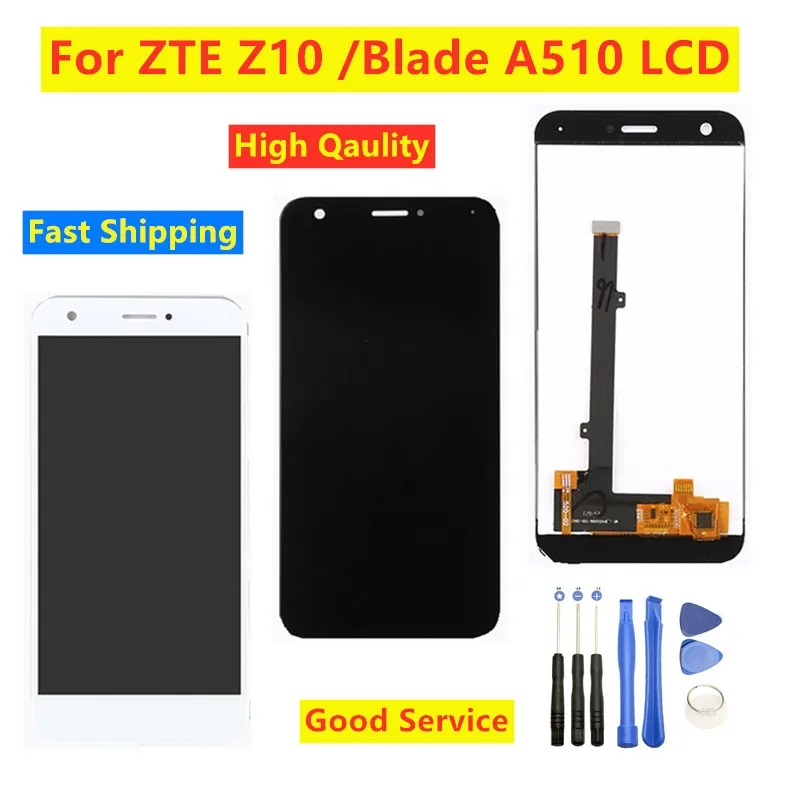 ЖК дисплей 5 2 дюйма для ZTE Blade A512 Z10 полный сенсорный экран дигитайзер стеклянная