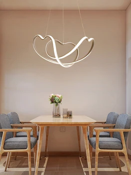 

Chandelierrec modern led pendant lights for dining room decor home lighting fixtures AC85-265V aluminum LED dimming pendant lamp