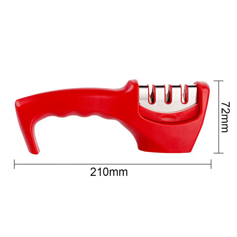 B4 3 Stages Professional Knife Sharpener Kitchen Sharpening Tool Non-slip Tungsten Diamond Ceramic Stone Grinder knives Whetstone - Цвет: B4