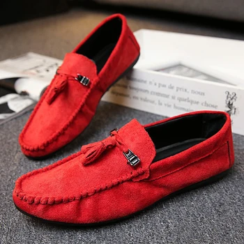 

Men Suede Leather Peas shoes Casual Comfortable Flat Shoes Loafers Useful