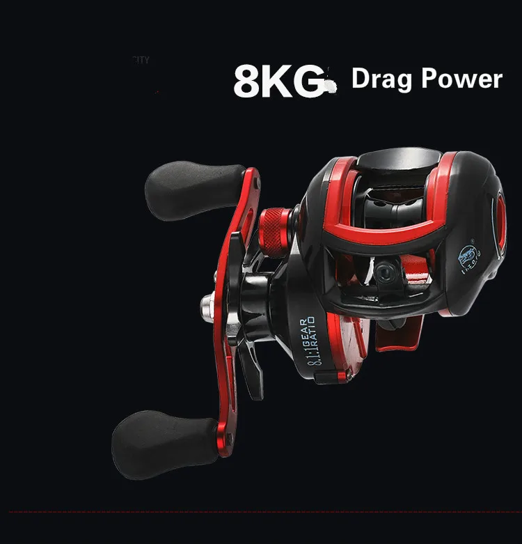 Катушка для baitcasing 8,1: 1 18+ 1BB катушка для ловли басов 8 кг Макс. Тянущаяся левая и правая ручная катушка, плотное колесо, ручная катушка Carretilha De Pesca