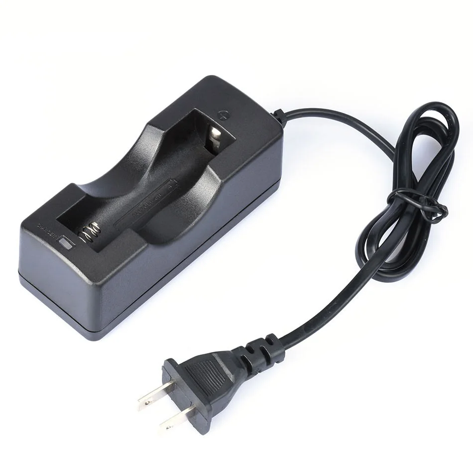 18650 зарядное устройство Singel Groove с кабелем для зарядки аккумулятора с перезарядкой/перегрузкой/неправильной полярной/короткой защитой - Цвет: US Plug