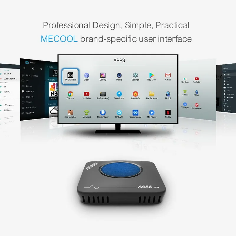 Умная ТВ приставка MECOOL M8S Max Android 7 1 Amlogic S912 3 ГБ + 32 2 4G 5 8G Двойной Wi Fi BT4.0 4K VP9
