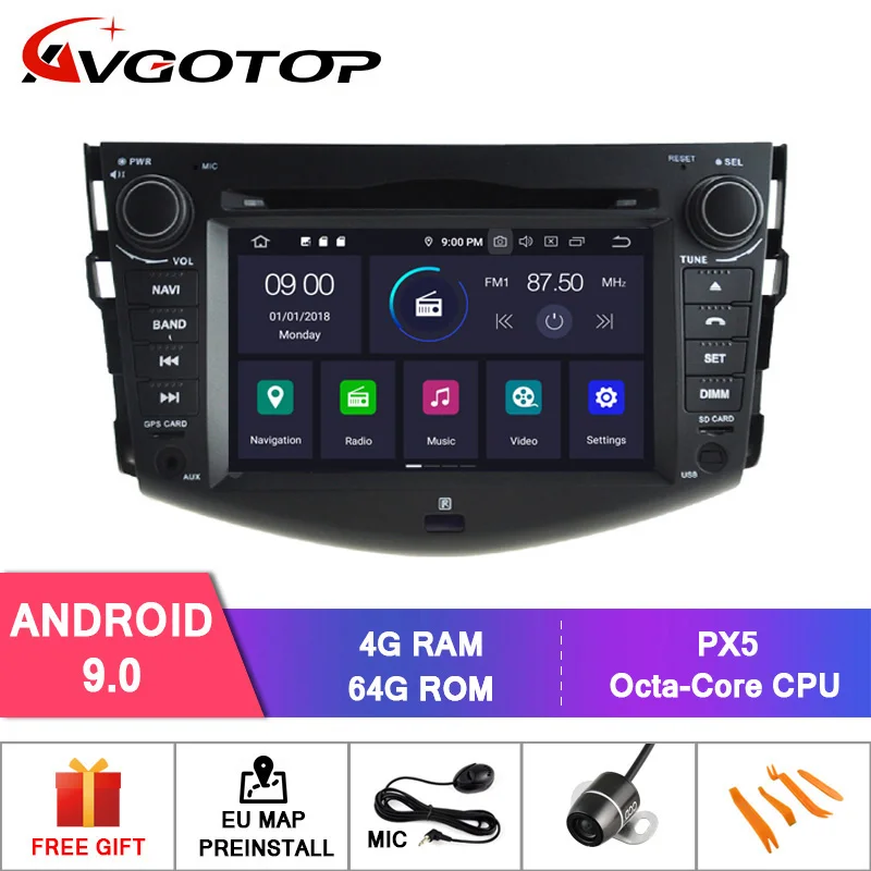Top AVGOTOP Android 9.0 4GB+64GB CAR DVD PLAYER for TOYOTA RAV4 IPS HD Screen NAVIGATION 1 Top AVGOTOP Android 9.0 4GB+64GB CAR DVD PLAYER for TOYOTA RAV4 IPS HD Screen NAVIGATION 1