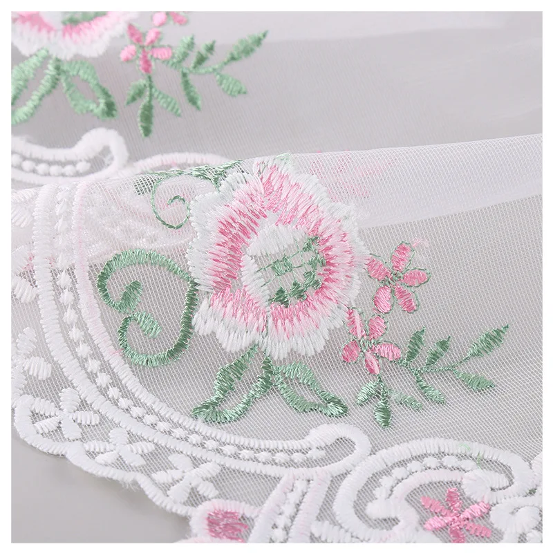 3 Yards Peony Flower Lace Fabric Curtain Clothing Accessories DIY Handmade Doll Clothing cotton fabric