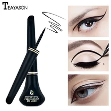 1 шт., Черная Подводка для глаз, крем-гель, водостойкая косметика для макияжа, стойкий волшебный подводка для глаз с перьями, кисти
