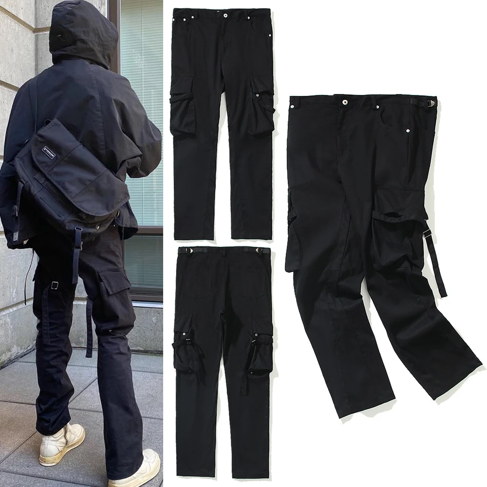 KANYE WEST High Street Tide VUJADE Multi-Pocket Men's Work Pants Women's Functional Trend Hip Hop Casual Trousers | Мужская