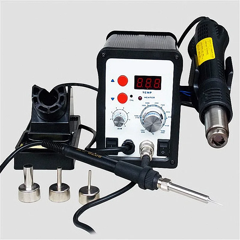 2-in-1 IC Soldering Station, Digital Display BGA Rework Solder Station Hot Air Gun + Electric Soldering Iron Welding station