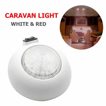 

12V Car Ceiling Dome Light RV LED Interior Light Truck White Red Reading Lamp Motorhome Spot Lamp Camper Accessories Universal