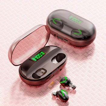 

Wireless Earbuds Bluetooth Earphones IPX7 Waterproof LED Display Fingerprint Touch HD Call In-ear Sports Wireless Headphones