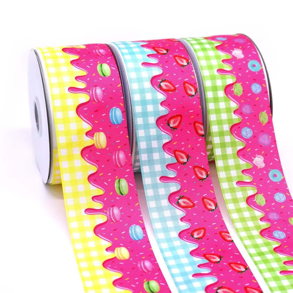 

Free shipping 50 yard cartoon printed grosgrain ribbon 31228