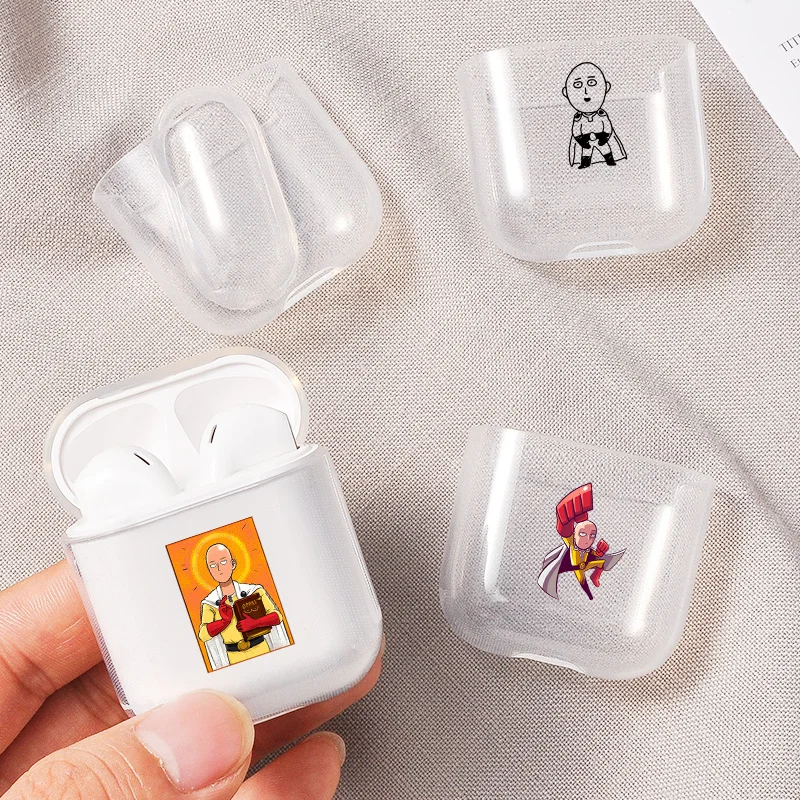 Милый чехол для Apple airpods Аниме ONE PUNCH MAN Bluetooth наушники Cear мягкий защитный Airpods 2