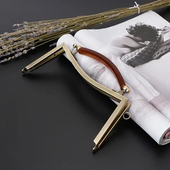 

1Pc Metal Frame Buckle Handle Lock Coin Purse Accessories Diy Handbag Purse Frame 20.5Cm
