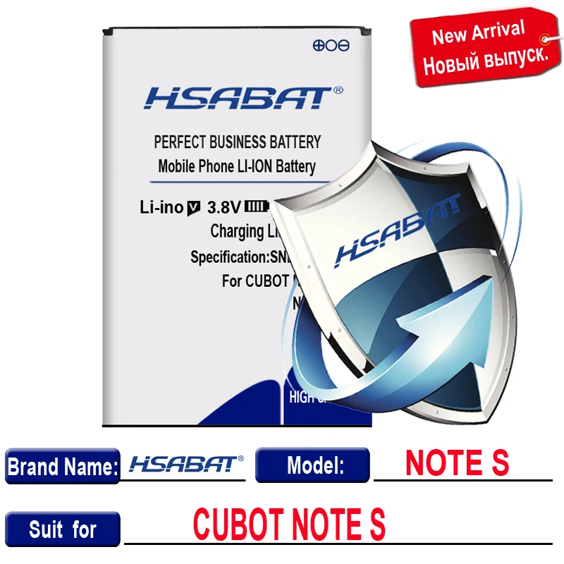 Аккумулятор HSABAT 6500 мАч для CUBOT MANITO/X6/NOTE S/Note Plus/Rainbow/P9/MAGIC/X15/R11/X18/H3/Dinosaur/MAX/S208 A S208A - Цвет: for CUBOT NOTE S