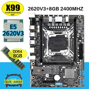 شراءX99 GT الألعاب اللوحة مع LGA2011-3 E5 2620 V3 1 قطعة 8GB 2400MHz DDR4 الذاكرة USB3.0 NVME M.2 Wifi فتحة