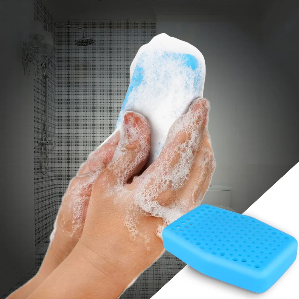 

Silicone Soap Sleeve Sudstud Intelligently Designed Shower Scrubber Clean Brush Portable bathroom cleaning products Brush Tools