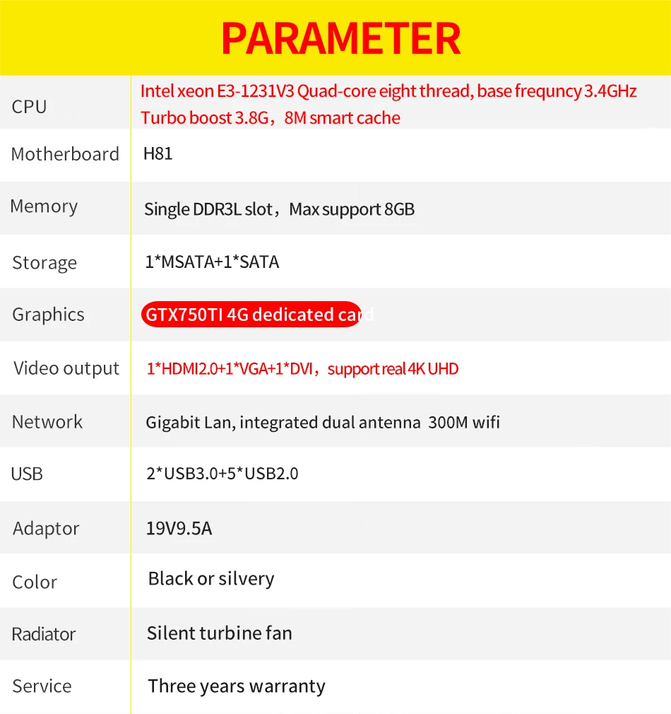 Горячая выделенная карта игровой ПК Xeon E3-1231V3 GTX750Ti Настольный Intel Core i3 9100F i5 9400F Nvidia GTX1050Ti HDMI2.0 DP DVI неттоп