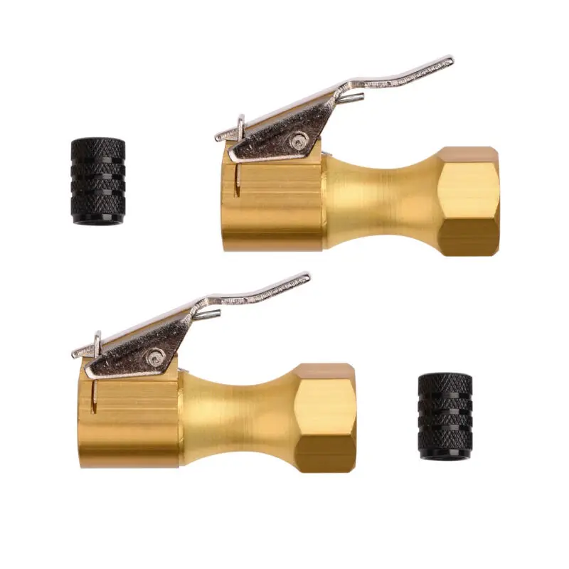 

4pcs Tire Chuck Equipment Supplies Flow Lock On For Inflator Gauge With Clips