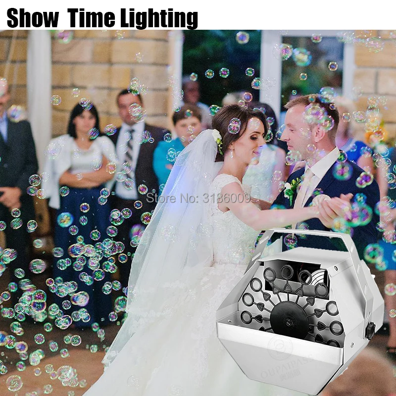 

Show time Mini Disco Bubble Machine Make Colorful On Wedding Bubble Fly Use Well For Wedding Party KTV Night DJ Club