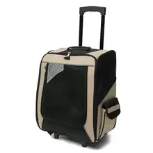 Чемодан для путешествий для домашних животных, рюкзак для собак, прогулочная тележка для покупок, четырехколесная дышащая переносная тележка, ящик для переноски
