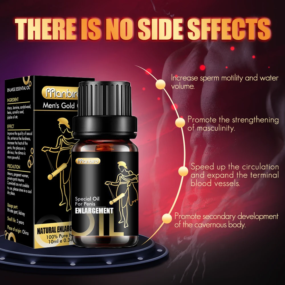 Manbird Natural Plant Penis Enlargement Pills Increase Dick Growth Thickening Essential Oil Sex Delay Cream Lubricant for Men (10)