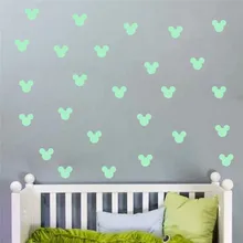 Импортные товары; ночник наклейки на стену внешней торговли Творческий Сияющий повязка с изображением Mickey стены Стекло украшения в европейском и американском стиле