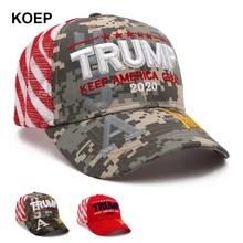 Новая бейсбольная кепка Дональда Трампа камуфляжная бейсбольная кепка с флагом США, сохраняющая Америку, снова Снэпбэк, шапка на тематику президентства с вышивкой, Прямая поставка